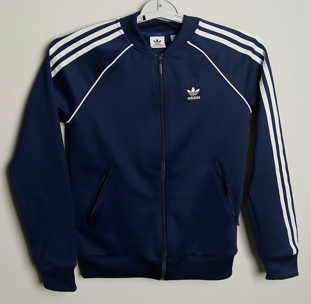 adidas Originals Adicolor Classics SST Track Jacket Mens XS Navy Blue White